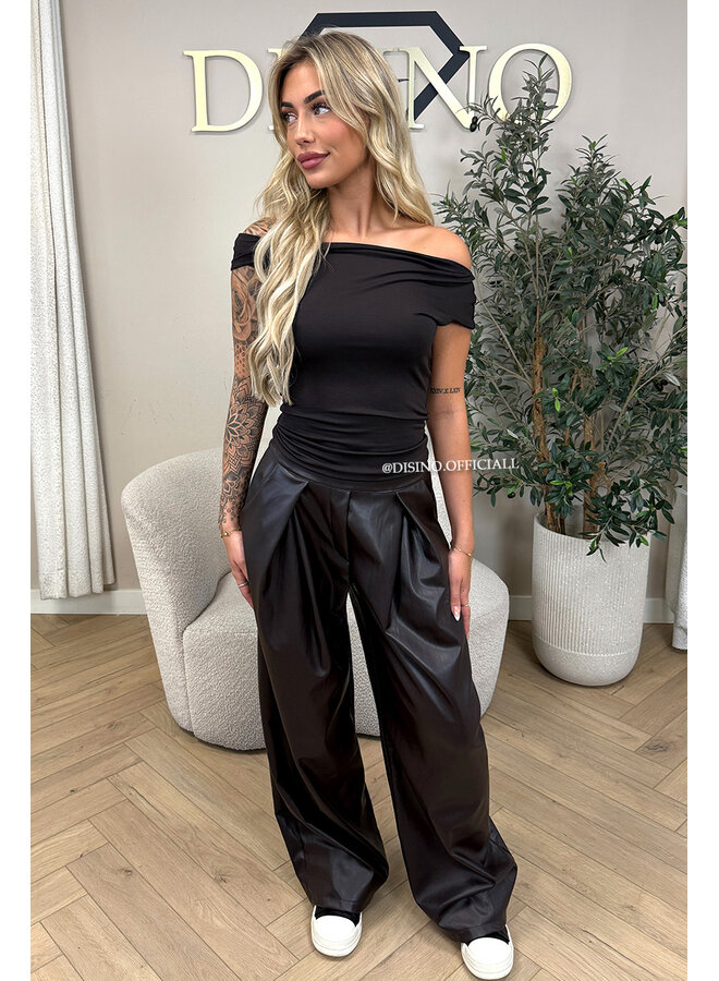 CHOCO - 'MIREYA TOP' - ONE SHOULDER STRETCHY TOP