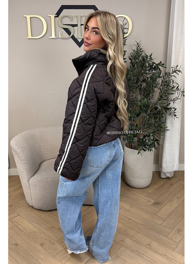 CHOCO - 'MALOU JACKET' - VIRAL STRIPED PUFFER JACKET