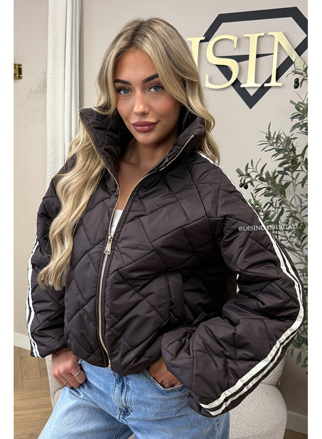 CHOCO - 'MALOU JACKET' - VIRAL STRIPED PUFFER JACKET