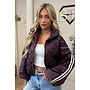 CHERRY - 'MALOU JACKET' - VIRAL STRIPED PUFFER JACKET