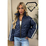 NAVY BLUE - 'MALOU JACKET' - VIRAL STRIPED PUFFER JACKET