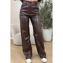CHOCO - 'SKYLA LEATHER' - HIGH WAIST VEGAN LEATHER STRAIGHT LEG PANTS
