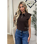 CHOCO - 'DANIELLE TOP' - CROCO LEATHER BOYFRIEND TOP