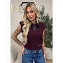 CHERRY - 'DANIELLE TOP' - CROCO LEATHER BOYFRIEND TOP