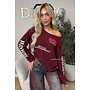 CHERRY - 'MARIEL LONGSLEEVE' - OVERSIZED OFF SHOULDER LONGSLEEVE TOP