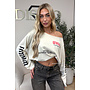 BEIGE - 'MARIEL LONGSLEEVE' - OVERSIZED OFF SHOULDER LONGSLEEVE TOP