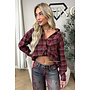 CHERRY - 'MAUREEN BLOUSE' - DIAMONDS ALL OVER OVERSIZED CHECKED BLOUSE