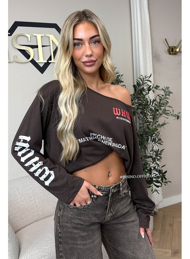 CHOCO - 'MARIEL LONGSLEEVE' - OVERSIZED OFF SHOULDER LONGSLEEVE TOP