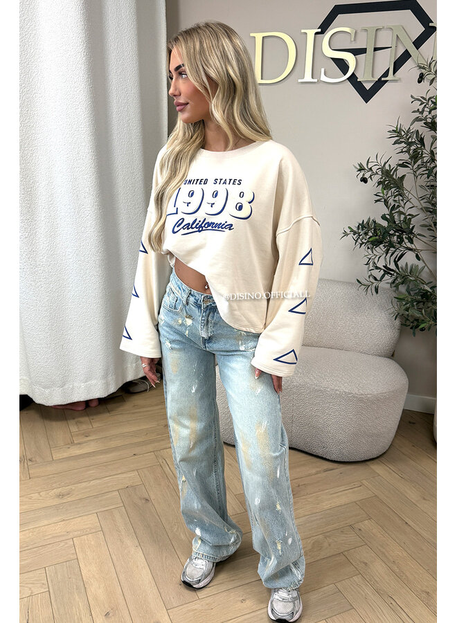 BEIGE - '1998 SWEATER' - OVERSIZED LONGSLEEVE SWEATER