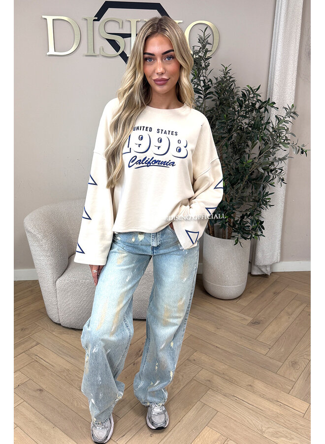 BEIGE - '1998 SWEATER' - OVERSIZED LONGSLEEVE SWEATER
