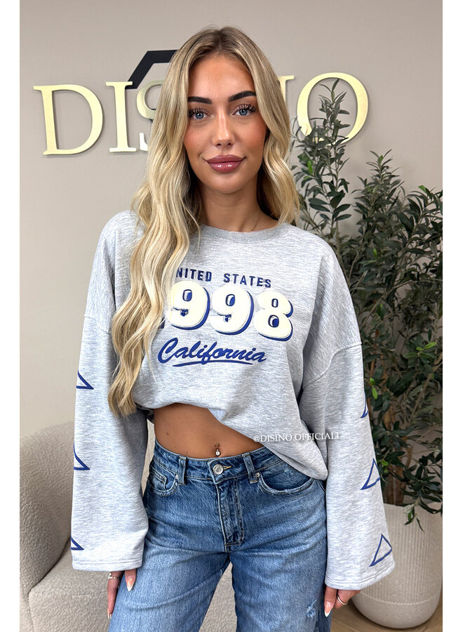 GREY - '1998 SWEATER' - OVERSIZED LONGSLEEVE SWEATER
