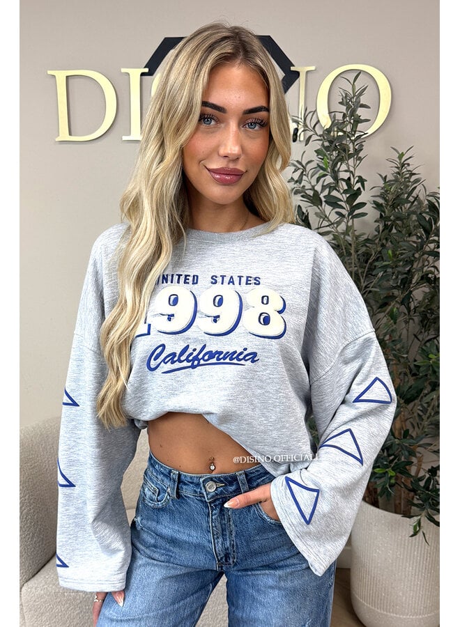 GREY - '1998 SWEATER' - OVERSIZED LONGSLEEVE SWEATER