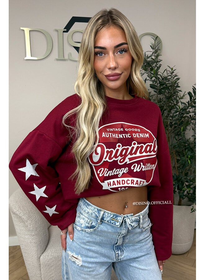 CHERRY - 'ORIGINAL VINTAGE' - OVERSIZED LONGSLEEVE TOP