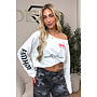 WHITE - 'MARIEL LONGSLEEVE' - OVERSIZED OFF SHOULDER LONGSLEEVE TOP
