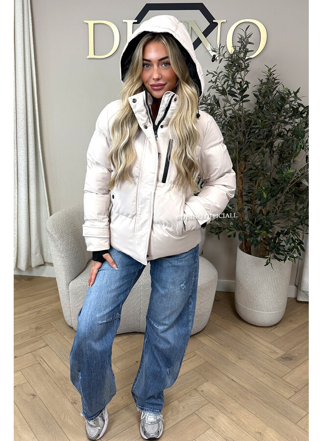 BEIGE - 'ZOEY SHORT COAT' - PREMIUM QUALITY WINTER COAT