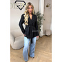 BLACK – ‘ADÈLE BLAZER’ – CLASSY BELTED TAILORED BLAZER