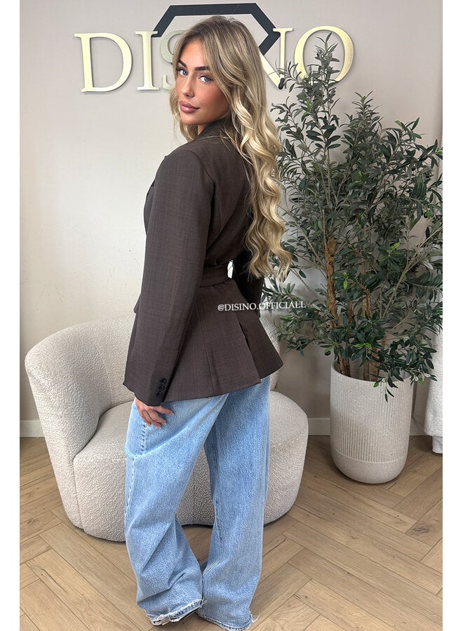 CHOCO – ‘ADÈLE BLAZER’ – CLASSY BELTED TAILORED BLAZER