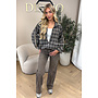 TAUPE - 'JUNE JACKET' - VIRAL CHECKED JACKET