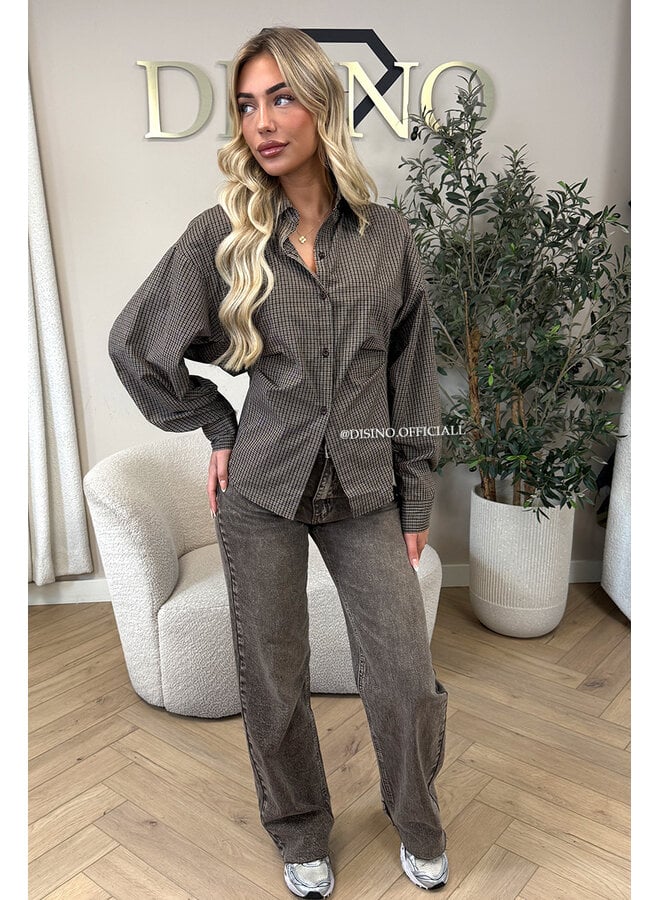CHOCO - 'LIVV BLOUSE' - SNATCHED STRIPED BLOUSE