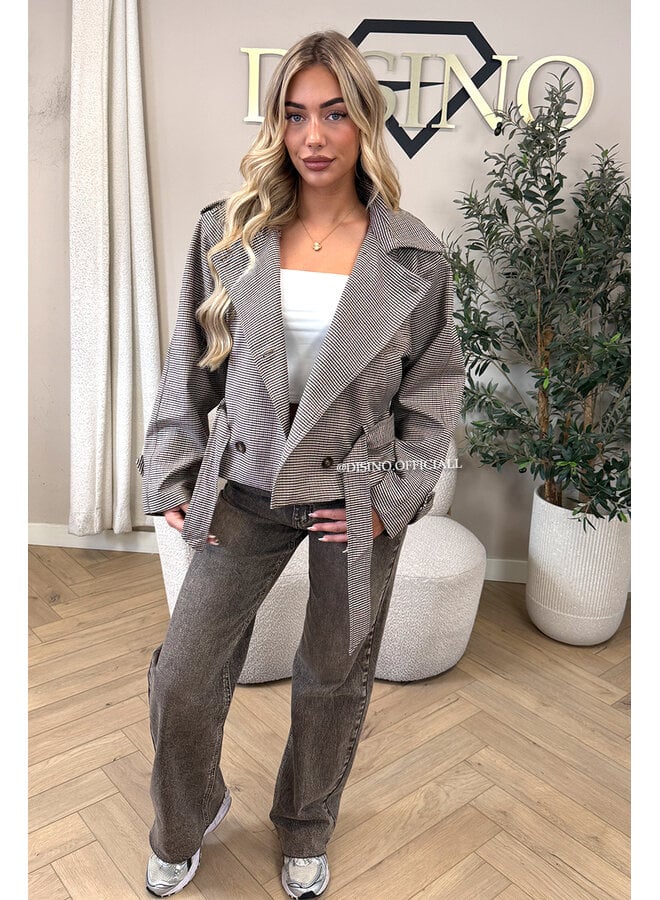 WASHED TAUPE - 'VANCOUVER' - STRETCH EXTRA LONG WIDE LEG JEANS