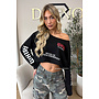 BLACK - 'MARIEL LONGSLEEVE' - OVERSIZED OFF SHOULDER LONGSLEEVE TOP