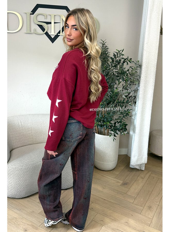 CHERRY - 'CALIFORNIA HUSTLER' - OVERSIZED LONGSLEEVE TOP