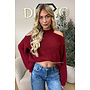 RED - 'MAËLLE KNIT' - CUT-OUT OVERSIZED KNIT