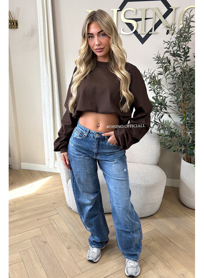 CHOCO - ‘SOLÈNE SWEATER’ – OVERSIZED LAYERED RUFFLE SLEEVE SWEATER