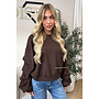 CHOCO - ‘SOLÈNE SWEATER’ – OVERSIZED LAYERED RUFFLE SLEEVE SWEATER