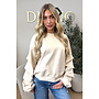 BEIGE - ‘SOLÈNE SWEATER’ – OVERSIZED LAYERED RUFFLE SLEEVE SWEATER