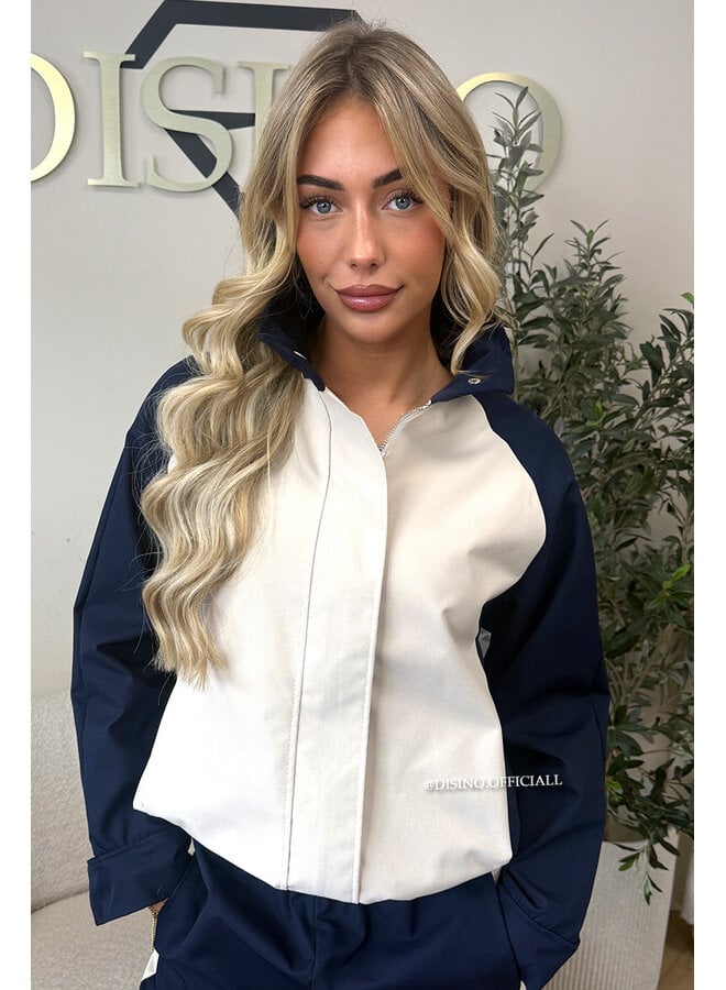 BLUE - ‘MONACO SET’ – PREMIUM QUALITY COLORBLOCK TRACKSUIT
