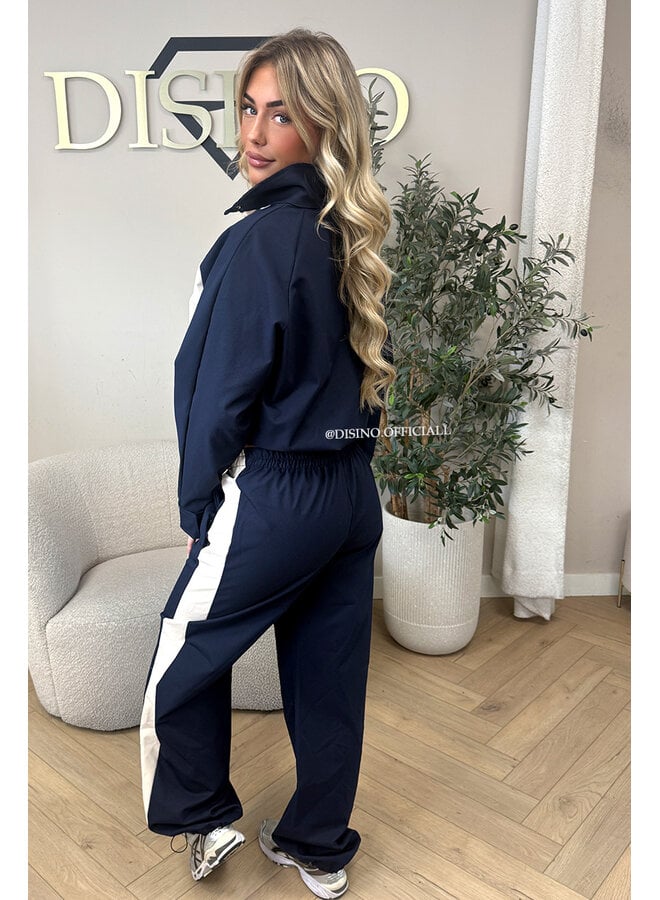 BLUE - ‘MONACO SET’ – PREMIUM QUALITY COLORBLOCK TRACKSUIT