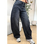 BLACK - 'BALVIN JEANS' - SUPER STRETCH VIRAL BALLOON CARGO LEG JEANS