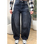 BLACK - 'BALVIN JEANS' - SUPER STRETCH VIRAL BALLOON CARGO LEG JEANS