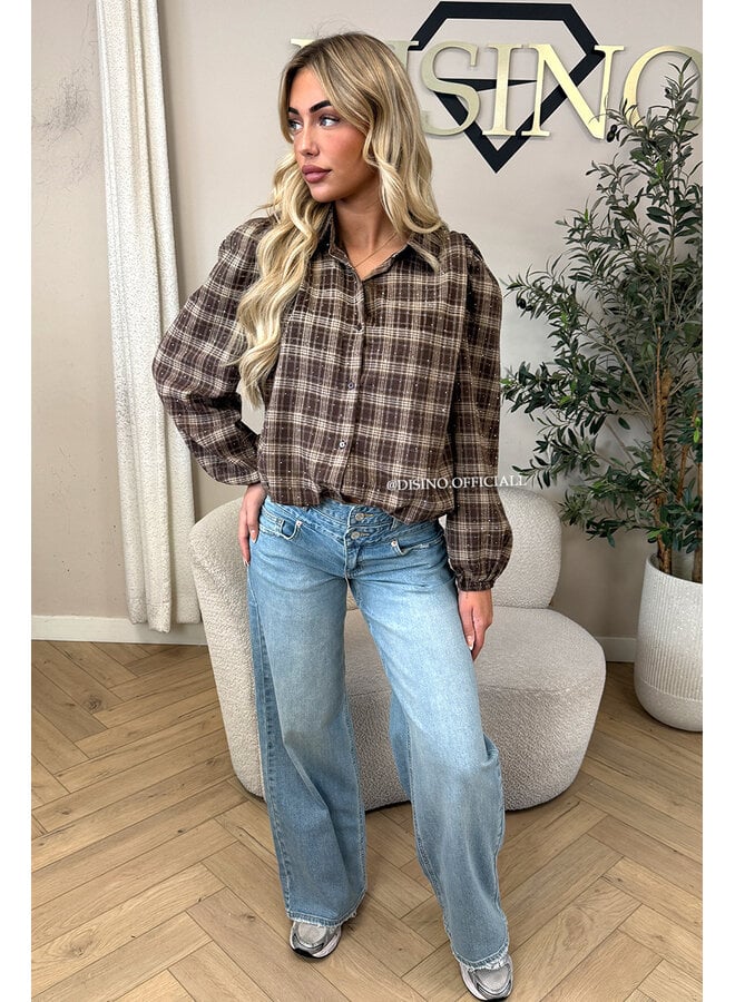 LIGHT BLUE - 'MELINA JEANS' - DOUBLE WAISTED WIDE LEG JEANS