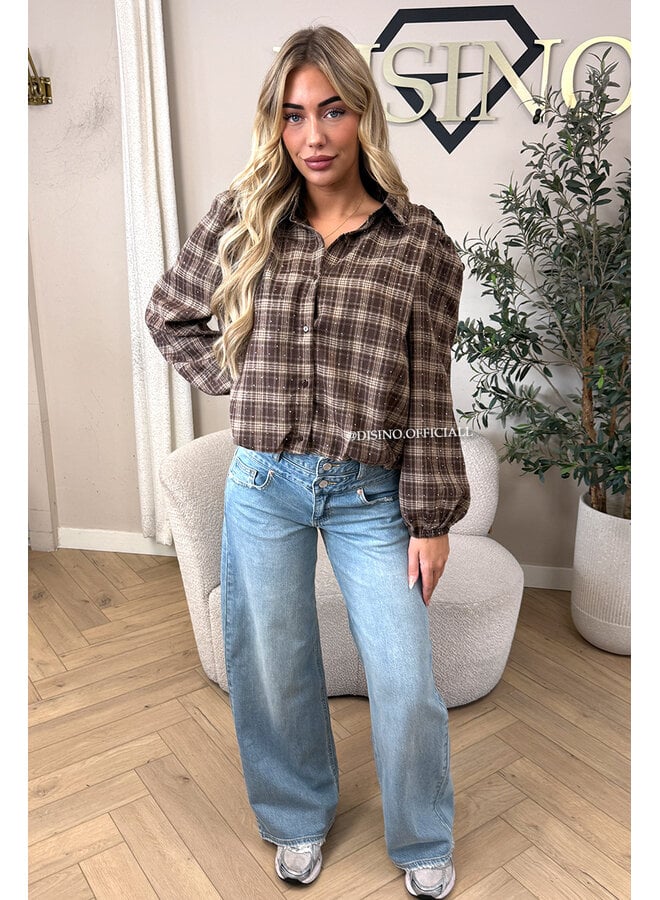 LIGHT BLUE - 'MELINA JEANS' - DOUBLE WAISTED WIDE LEG JEANS