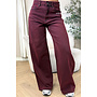 BURGUNDY - 'MANILA JEANS' - BAGGY FIT STRETCH JEANS
