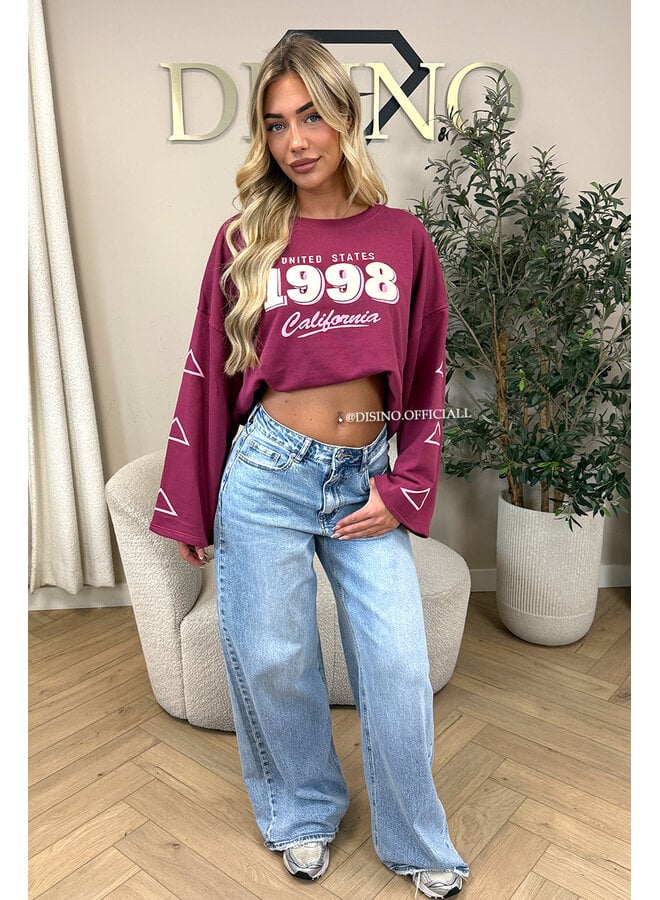 CHERRY - '1998 SWEATER' - OVERSIZED LONGSLEEVE SWEATER
