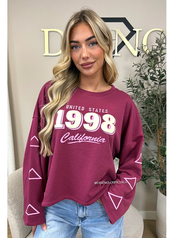CHERRY - '1998 SWEATER' - OVERSIZED LONGSLEEVE SWEATER