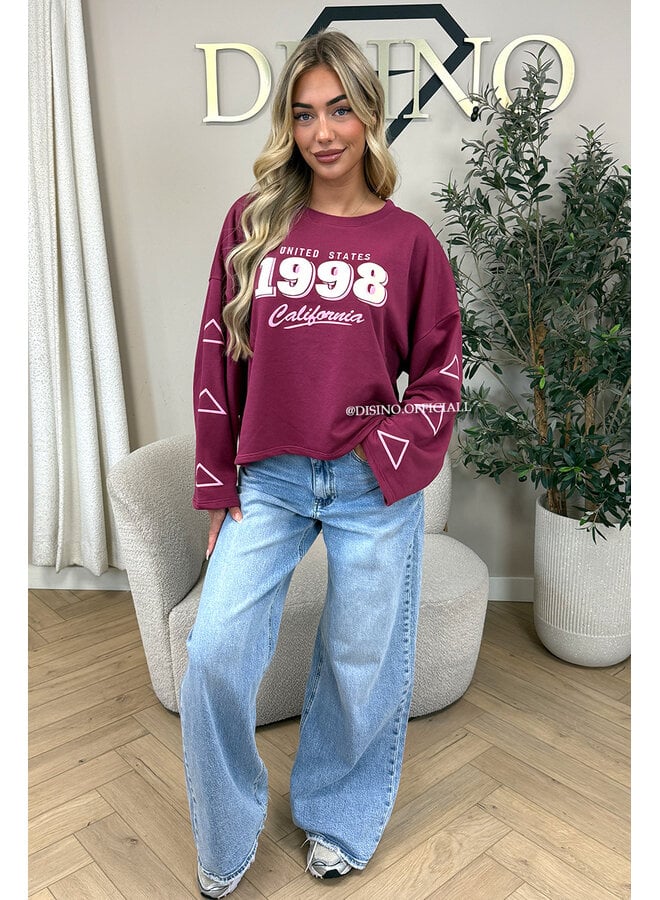 CHERRY - '1998 SWEATER' - OVERSIZED LONGSLEEVE SWEATER