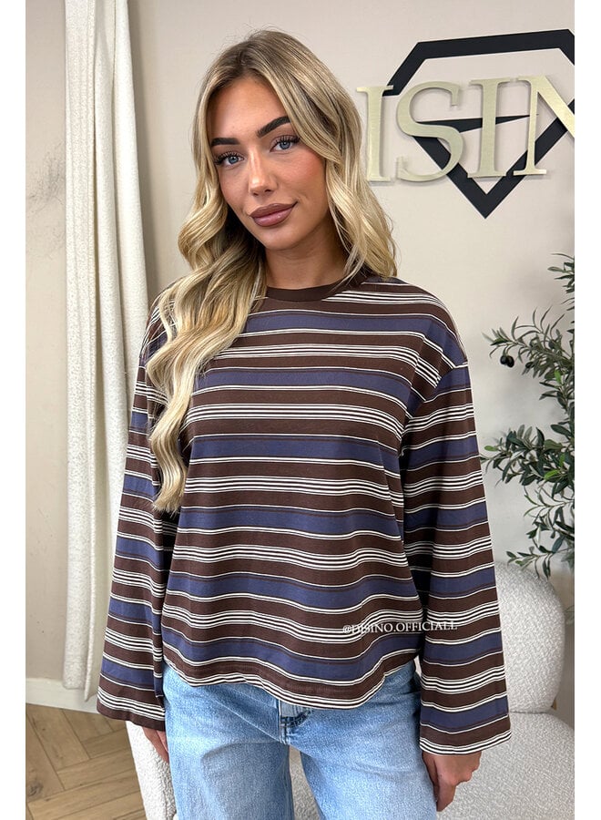 CHOCO – ‘ORIANA’ – OVERSIZED STRIPED LONGSLEEVE