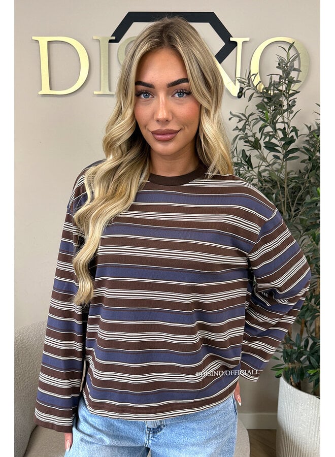CHOCO – ‘ORIANA’ – OVERSIZED STRIPED LONGSLEEVE
