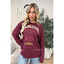 BURGUNDY - 'HAILEY LONGSLEEVE' - OVERSIZED ORIGINALS STUDIO LONGSLEEVE TOP
