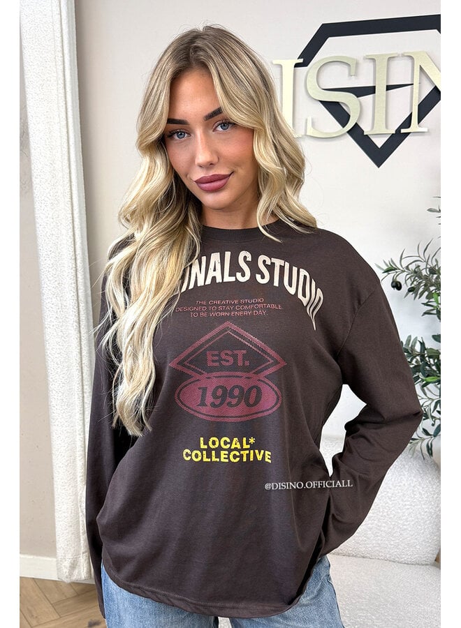 CHOCO - 'HAILEY LONGSLEEVE' - OVERSIZED ORIGINALS STUDIO LONGSLEEVE TOP