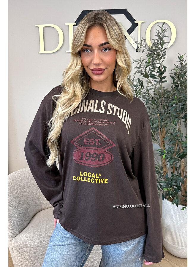CHOCO - 'HAILEY LONGSLEEVE' - OVERSIZED ORIGINALS STUDIO LONGSLEEVE TOP