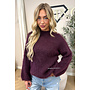 BURGUNDY - 'NORELLA KNIT' - OVERSIZED FLUFFY MOHAIR KNIT