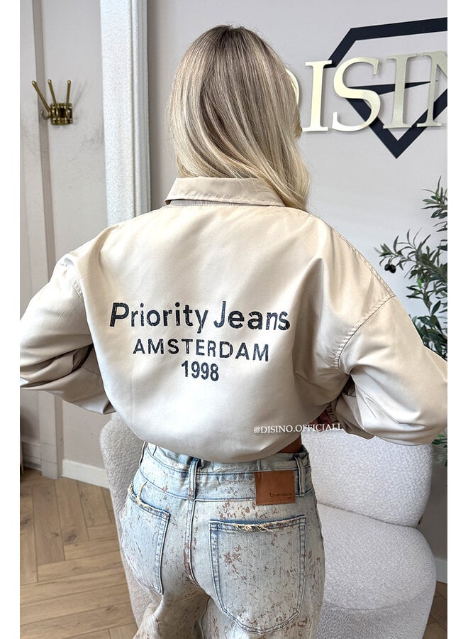 BEIGE - 'PRIORITY WINDJACKET'
