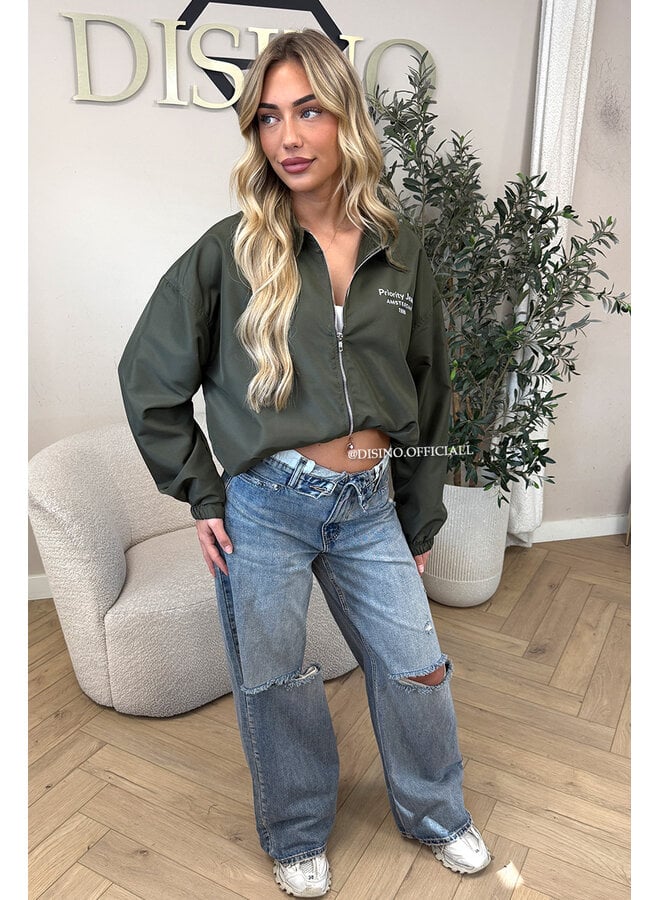 ARMY GREEN - 'PRIORITY WINDJACKET'