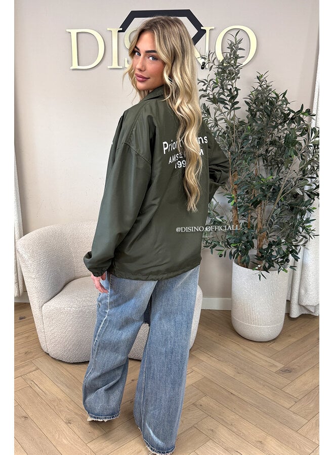 ARMY GREEN - 'PRIORITY WINDJACKET'