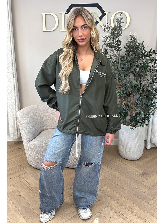 ARMY GREEN - 'PRIORITY WINDJACKET'